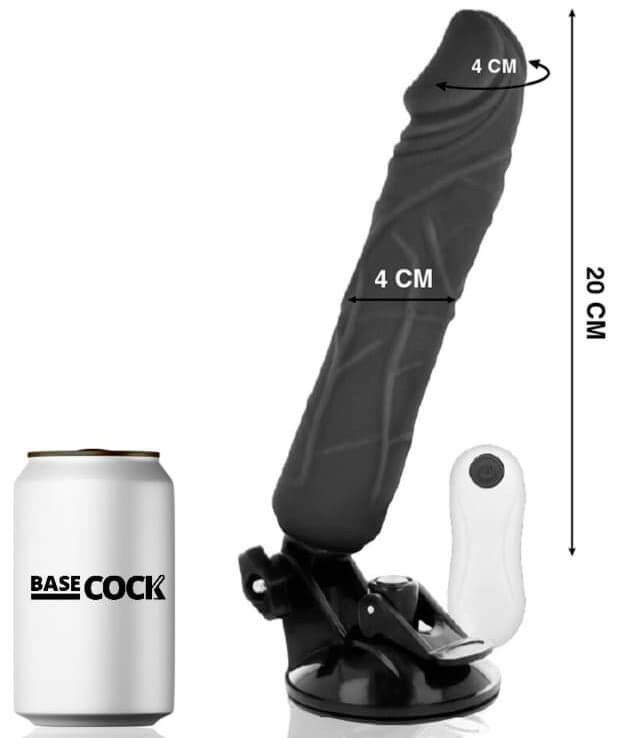 Vibrátor dildo 20 cm na dálkové ovládání s přísavkou